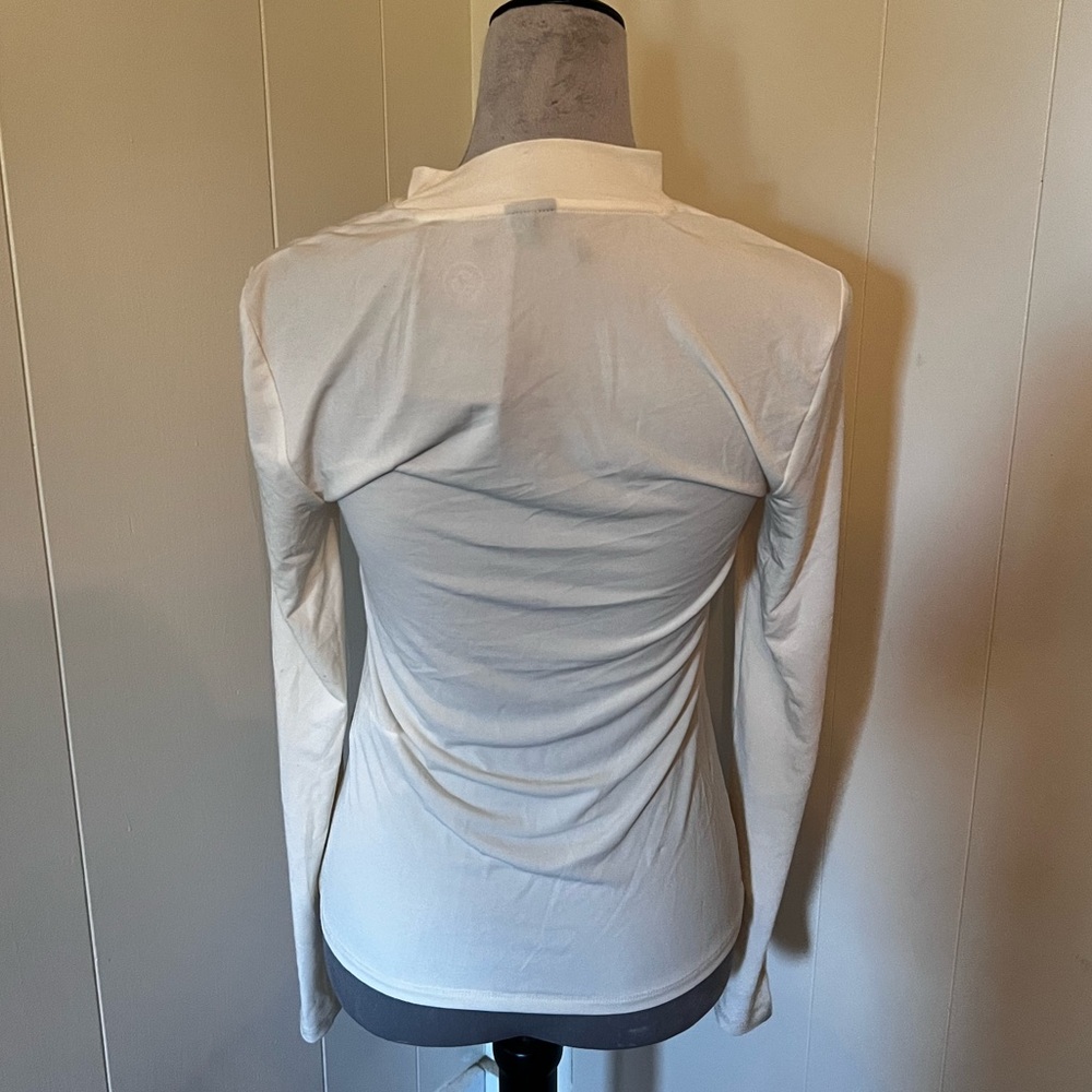 NWT Vero Moda Long Sleeve Top, Cream, Medium - Picture 2 of 6